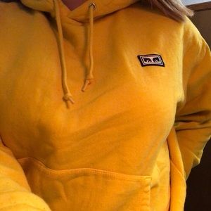 yellow OBEY hoodie